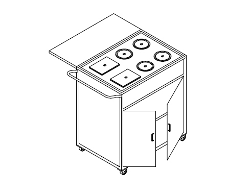 Hot Food Serving Trolley